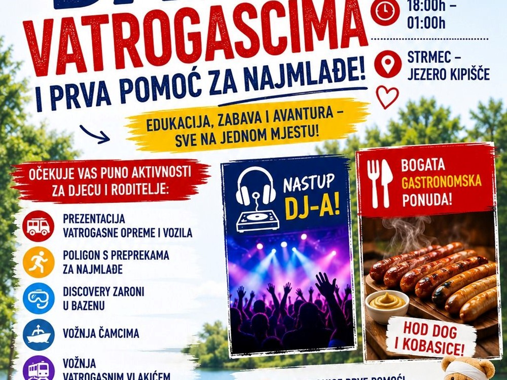 Night shift party s vatrogascima i prva pomoć za najmlađe