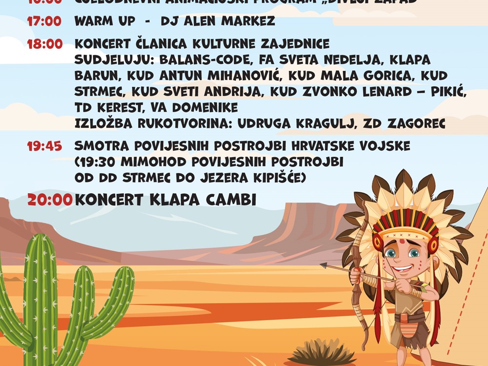 DAN GRADA SVETE NEDELJE - DIVLJI ZAPAD NA JEZERU KIPIŠĆE