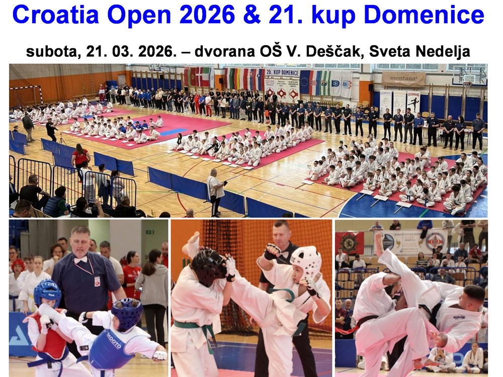 Međunarodni kyokushin karate turnir “Croatia Open 2026 & 21. kup Domenice