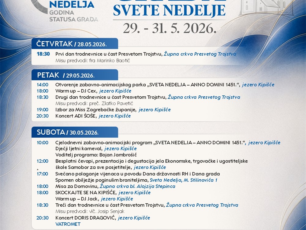 Proslava Dana Grada Svete Nedelje