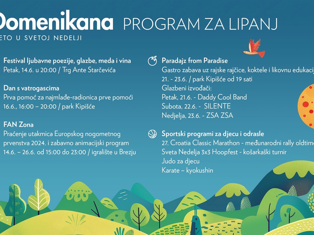 Domenikana - ljeto u Svetoj Nedelji (program LIPANJ)